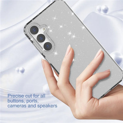 For Samsung Galaxy S23 FE Clear Case Glitter Powder TPU Phone Cover