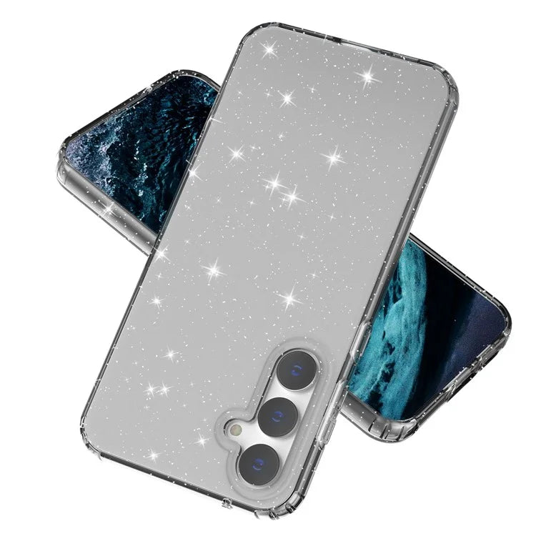 For Samsung Galaxy S23 FE Clear Case Glitter Powder TPU Phone Cover