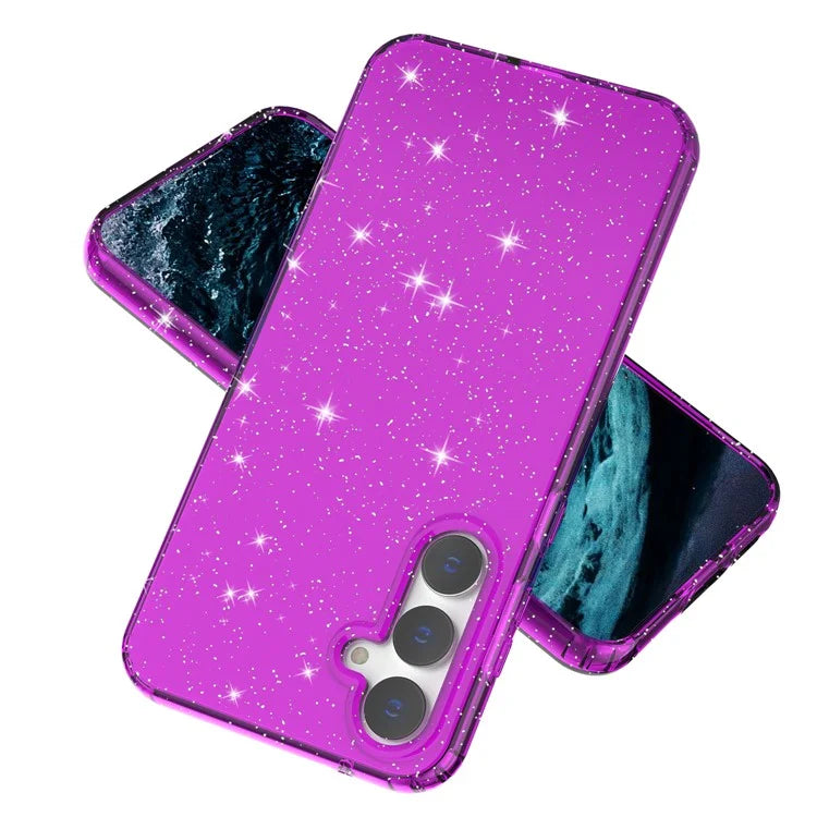 For Samsung Galaxy S23 FE Clear Case Glitter Powder TPU Phone Cover