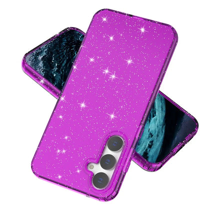 For Samsung Galaxy S23 FE Clear Case Glitter Powder TPU Phone Cover