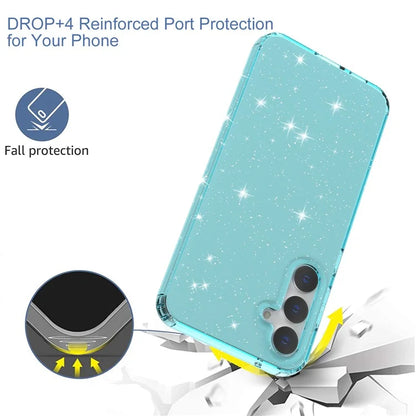 For Samsung Galaxy S23 FE Clear Case Glitter Powder TPU Phone Cover