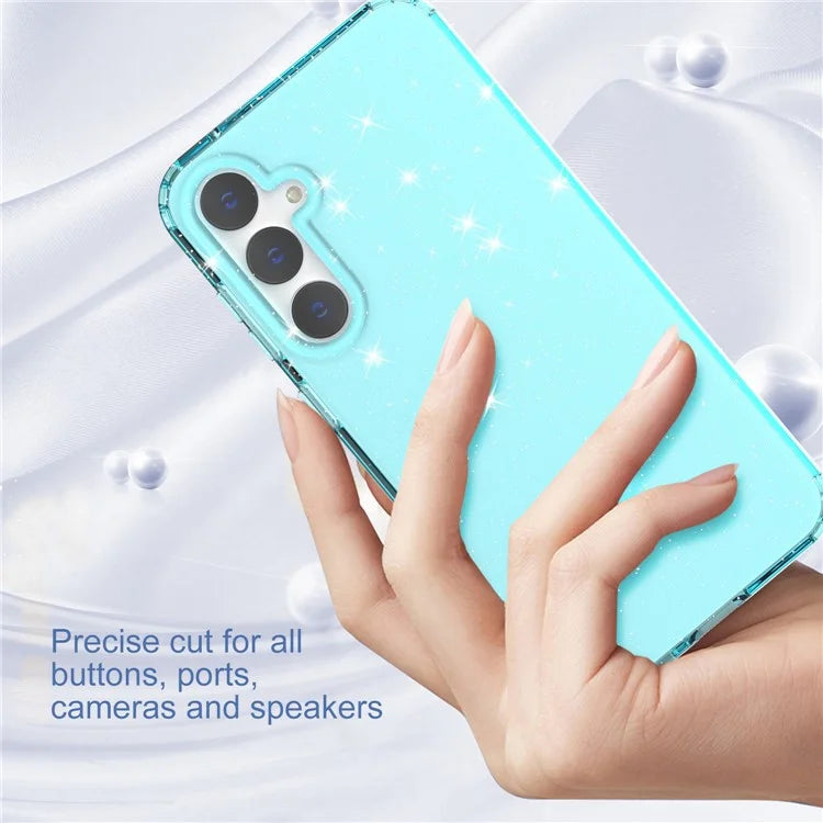 For Samsung Galaxy S23 FE Clear Case Glitter Powder TPU Phone Cover