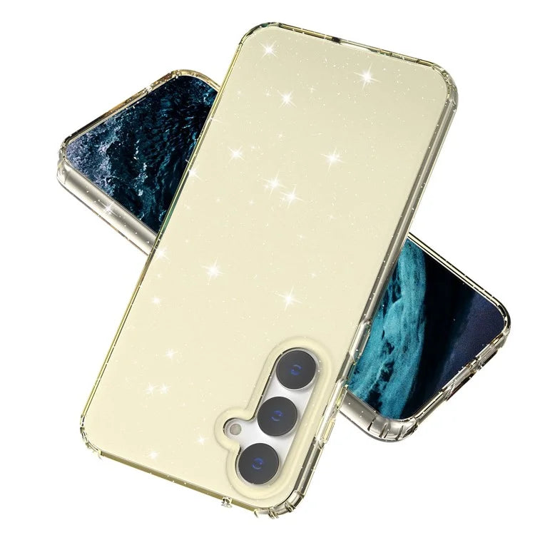 For Samsung Galaxy S23 FE Clear Case Glitter Powder TPU Phone Cover