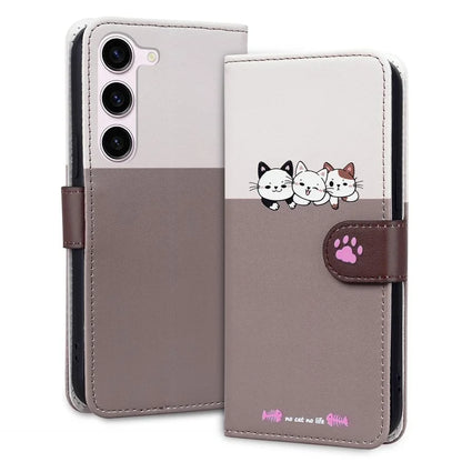 Cartoon Pet Series for Samsung Galaxy S23 FE Shockproof Case Wallet Card Holder Phone Cover