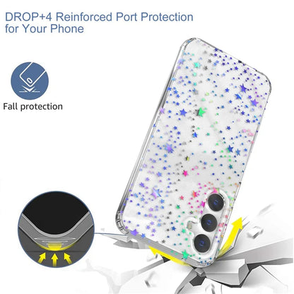 For Samsung Galaxy S23 FE Case Stylish Laser Pattern PC + TPU Phone Cover