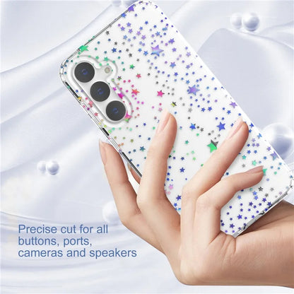 For Samsung Galaxy S23 FE Case Stylish Laser Pattern PC + TPU Phone Cover