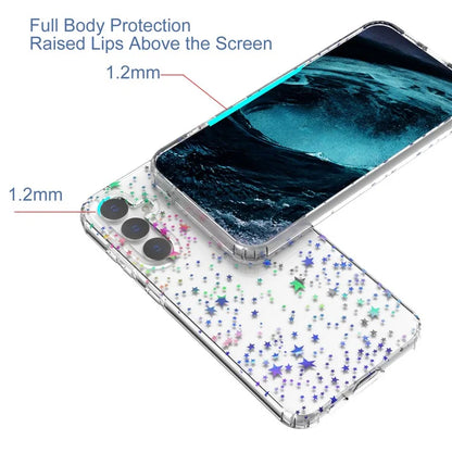 For Samsung Galaxy S23 FE Case Stylish Laser Pattern PC + TPU Phone Cover