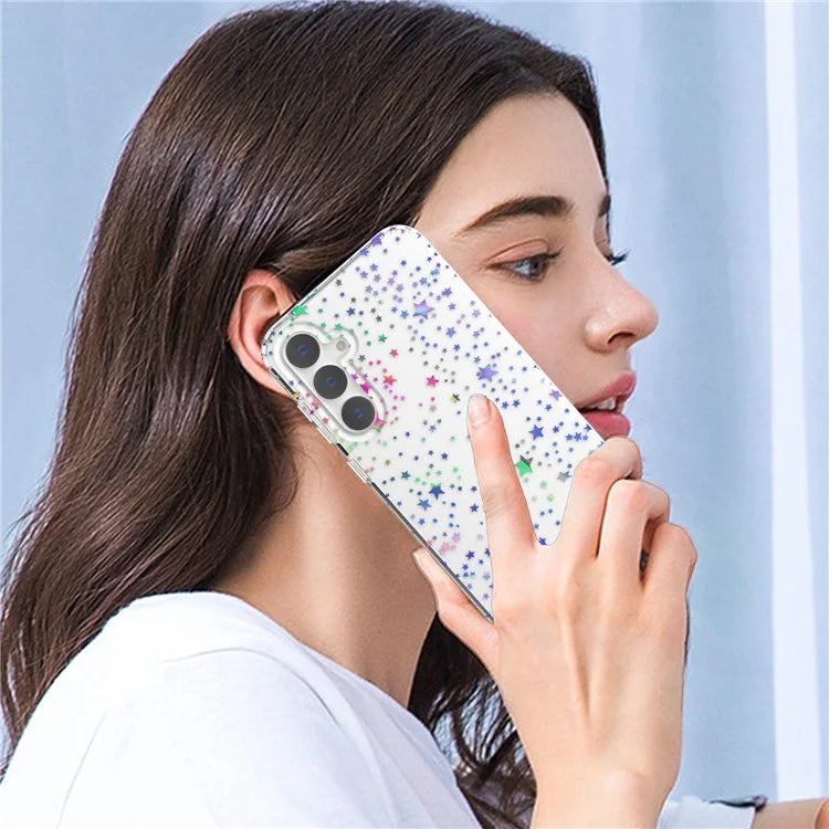 For Samsung Galaxy S23 FE Case Stylish Laser Pattern PC + TPU Phone Cover