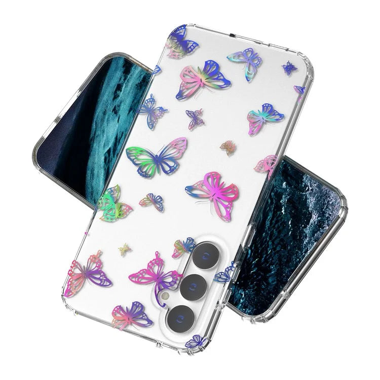 For Samsung Galaxy S23 FE Case Stylish Laser Pattern PC + TPU Phone Cover