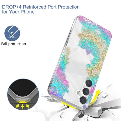 For Samsung Galaxy S23 FE Case Stylish Laser Pattern PC + TPU Phone Cover