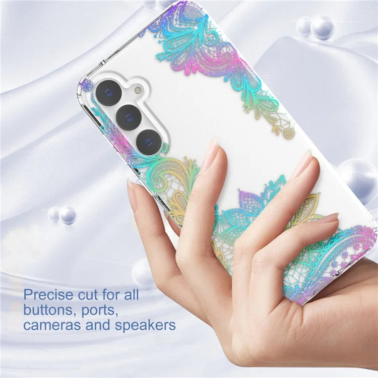 For Samsung Galaxy S23 FE Case Stylish Laser Pattern PC + TPU Phone Cover