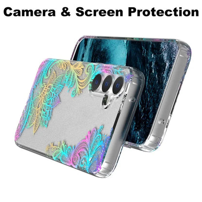 For Samsung Galaxy S23 FE Case Stylish Laser Pattern PC + TPU Phone Cover