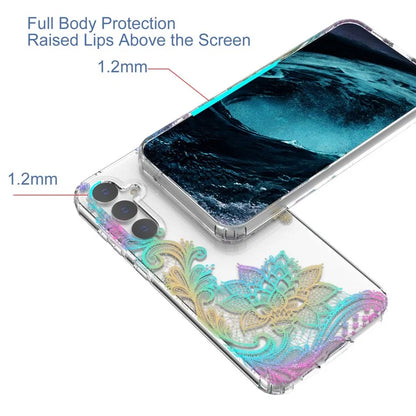 For Samsung Galaxy S23 FE Case Stylish Laser Pattern PC + TPU Phone Cover