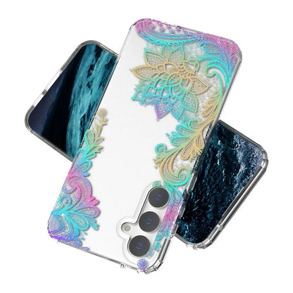 For Samsung Galaxy S23 FE Case Stylish Laser Pattern PC + TPU Phone Cover