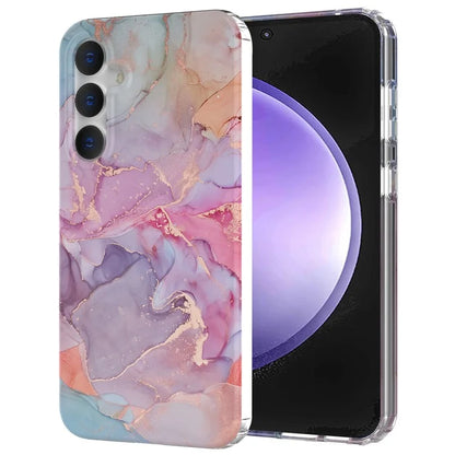 For Samsung Galaxy S23 FE Case GW18 PC+TPU Shell Marble Pattern IMD Phone Cover
