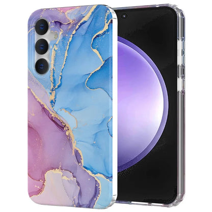 For Samsung Galaxy S23 FE Case GW18 PC+TPU Shell Marble Pattern IMD Phone Cover