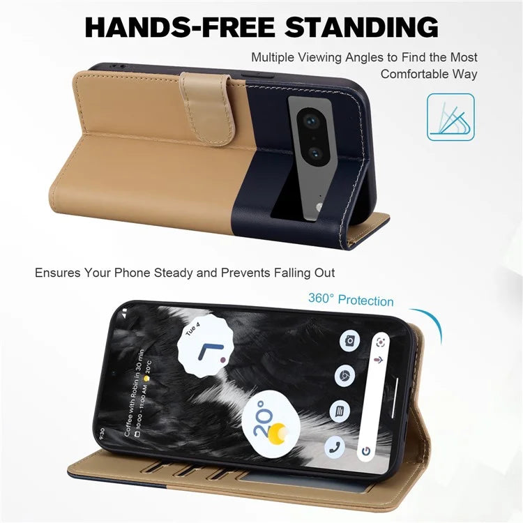 Cartoon Pet Series for Google Pixel 7 5G Cell Phone Case Leather Animal Pattern Stand Cover