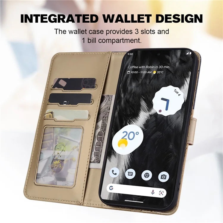 Cartoon Pet Series for Google Pixel 7 5G Cell Phone Case Leather Animal Pattern Stand Cover