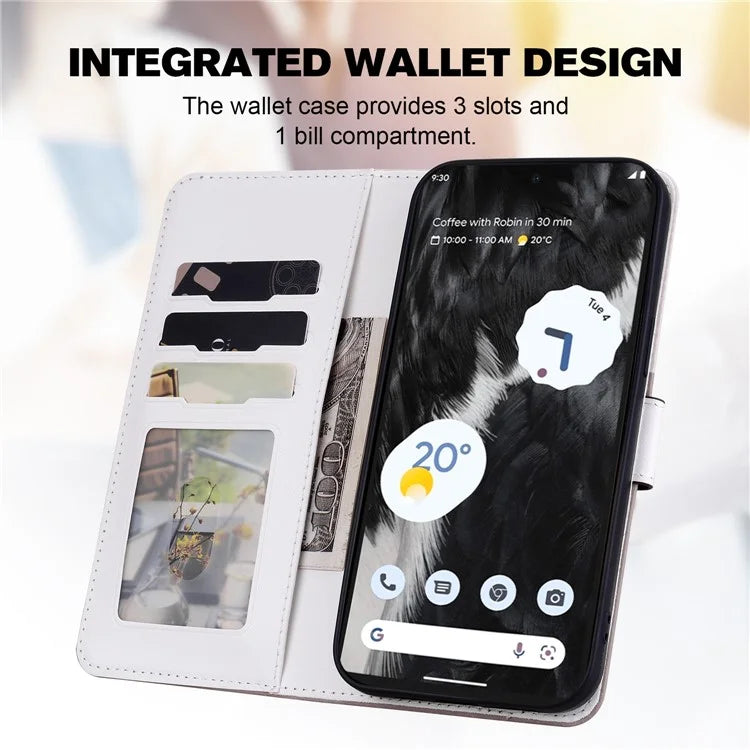 Cartoon Pet Series for Google Pixel 7 5G Cell Phone Case Leather Animal Pattern Stand Cover