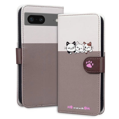 Cartoon Pet Series for Google Pixel 7 5G Cell Phone Case Leather Animal Pattern Stand Cover