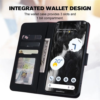 Cartoon Pet Series for Google Pixel 7 5G Cell Phone Case Leather Animal Pattern Stand Cover