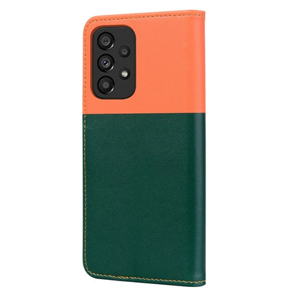 Cartoon Pet Series for Samsung Galaxy A53 5G Magnetic Case PU Leather Splicing Wallet Phone Cover