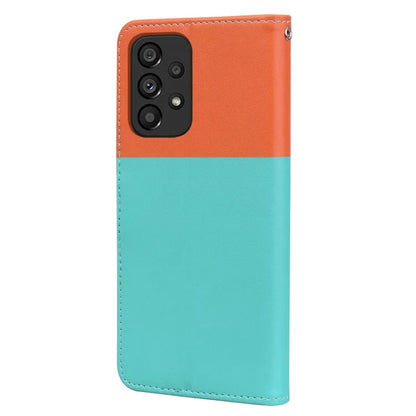 Cartoon Pet Series for Samsung Galaxy A53 5G Magnetic Case PU Leather Splicing Wallet Phone Cover