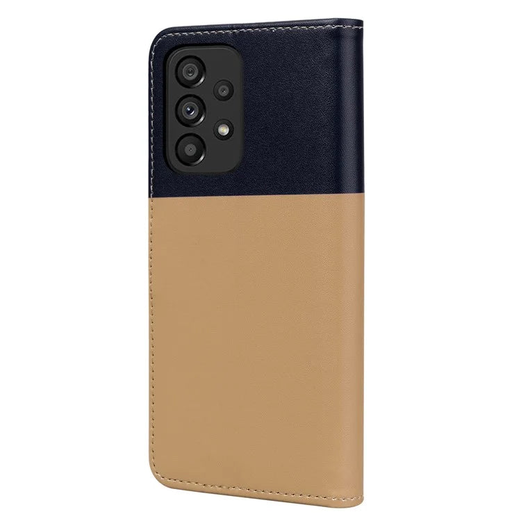 Cartoon Pet Series for Samsung Galaxy A53 5G Magnetic Case PU Leather Splicing Wallet Phone Cover