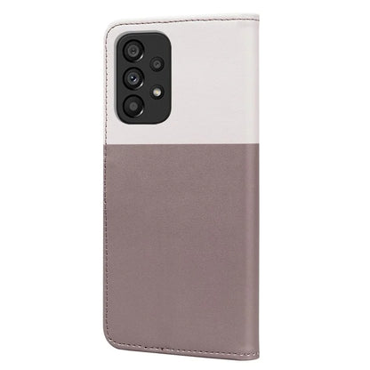 Cartoon Pet Series for Samsung Galaxy A53 5G Magnetic Case PU Leather Splicing Wallet Phone Cover