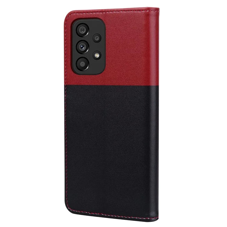 Cartoon Pet Series for Samsung Galaxy A53 5G Magnetic Case PU Leather Splicing Wallet Phone Cover