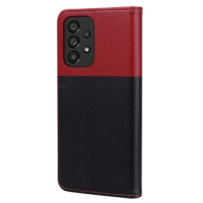 Cartoon Pet Series for Samsung Galaxy A53 5G Magnetic Case PU Leather Splicing Wallet Phone Cover