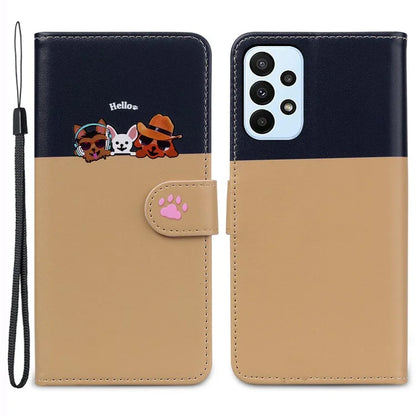 Cartoon Pet Series for Samsung Galaxy A23 4G / A23 5G (Global Version) Case Wallet Phone Cover