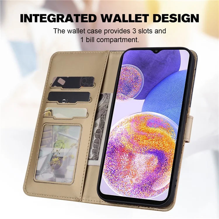 Cartoon Pet Series for Samsung Galaxy A23 4G / A23 5G (Global Version) Case Wallet Phone Cover