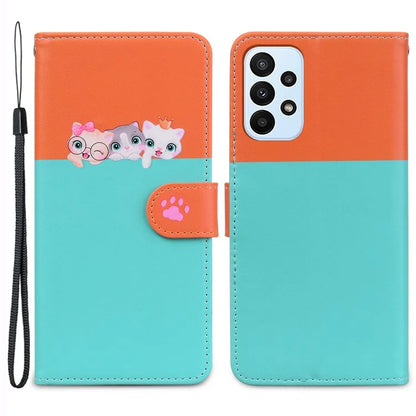 Cartoon Pet Series for Samsung Galaxy A23 4G / A23 5G (Global Version) Case Wallet Phone Cover
