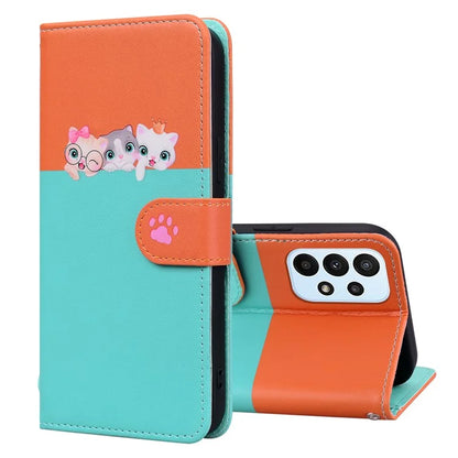 Cartoon Pet Series for Samsung Galaxy A23 4G / A23 5G (Global Version) Case Wallet Phone Cover
