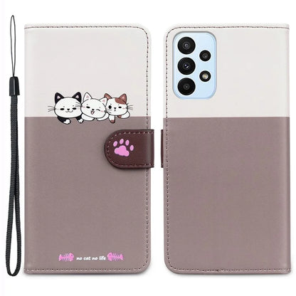 Cartoon Pet Series for Samsung Galaxy A23 4G / A23 5G (Global Version) Case Wallet Phone Cover