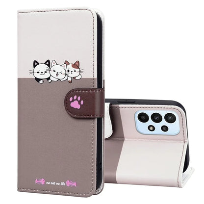 Cartoon Pet Series for Samsung Galaxy A23 4G / A23 5G (Global Version) Case Wallet Phone Cover