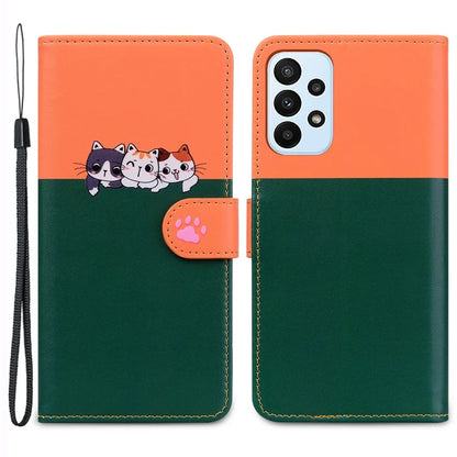 Cartoon Pet Series for Samsung Galaxy A23 4G / A23 5G (Global Version) Case Wallet Phone Cover