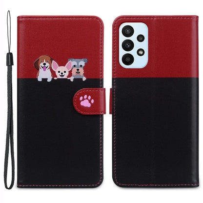 Cartoon Pet Series for Samsung Galaxy A23 4G / A23 5G (Global Version) Case Wallet Phone Cover