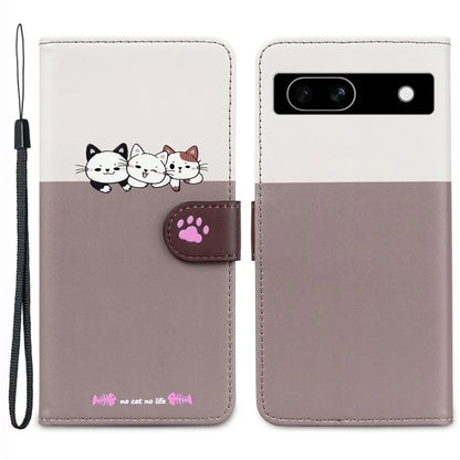 Cartoon Pet Series for Google Pixel 7a Shockproof Case Wallet Phone Cover