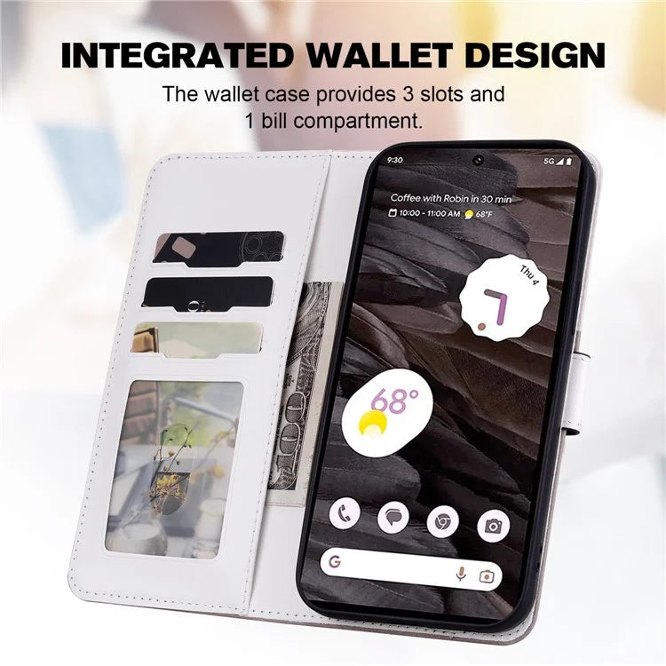 Cartoon Pet Series for Google Pixel 7a Shockproof Case Wallet Phone Cover