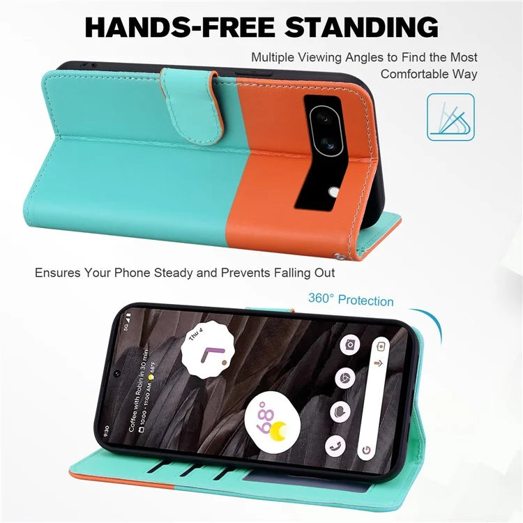 Cartoon Pet Series for Google Pixel 7a Shockproof Case Wallet Phone Cover