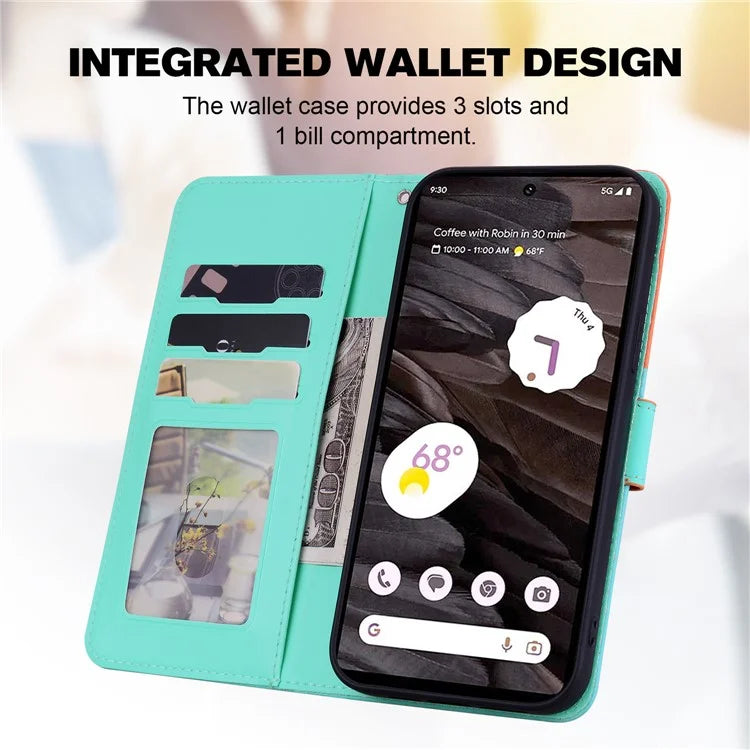 Cartoon Pet Series for Google Pixel 7a Shockproof Case Wallet Phone Cover