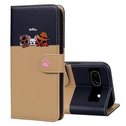 Cartoon Pet Series for Google Pixel 7a Shockproof Case Wallet Phone Cover