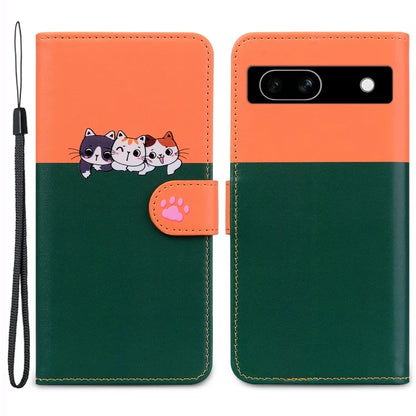 Cartoon Pet Series for Google Pixel 7a Shockproof Case Wallet Phone Cover