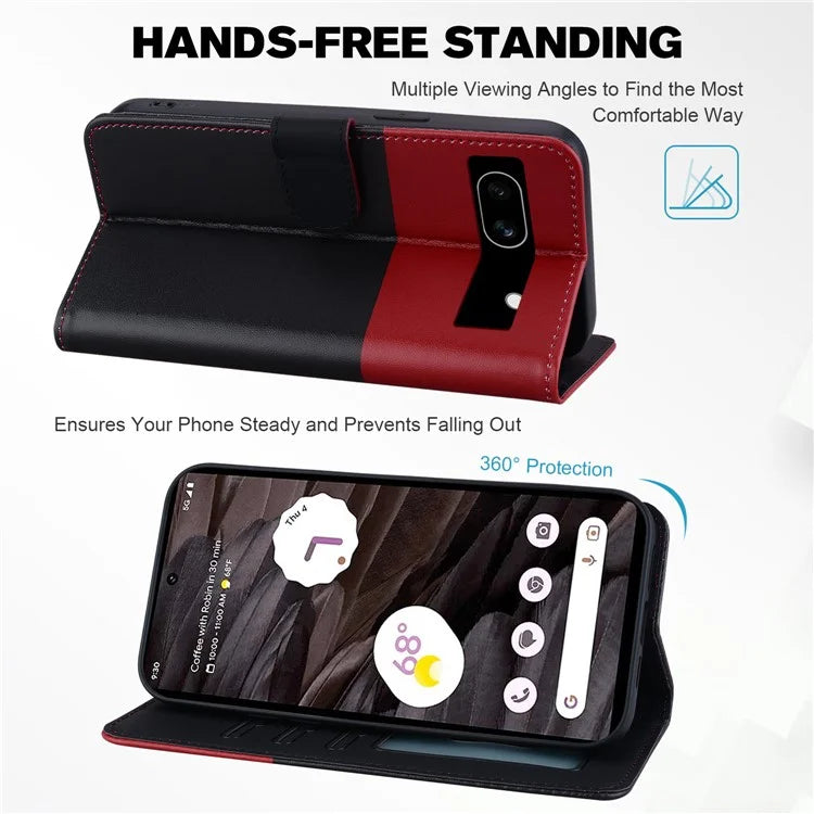 Cartoon Pet Series for Google Pixel 7a Shockproof Case Wallet Phone Cover