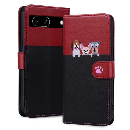 Cartoon Pet Series for Google Pixel 7a Shockproof Case Wallet Phone Cover
