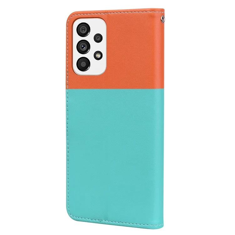 Cartoon Pet Series for Samsung Galaxy A73 5G Wallet Phone Case Leather Flip Cover