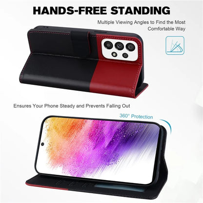 Cartoon Pet Series for Samsung Galaxy A73 5G Wallet Phone Case Leather Flip Cover