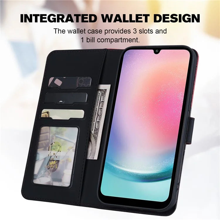 Cartoon Pet Series for Samsung Galaxy A24 4G (162.1 x 77.6 x 8.3mm) Case Anti-Drop Wallet Phone Cover